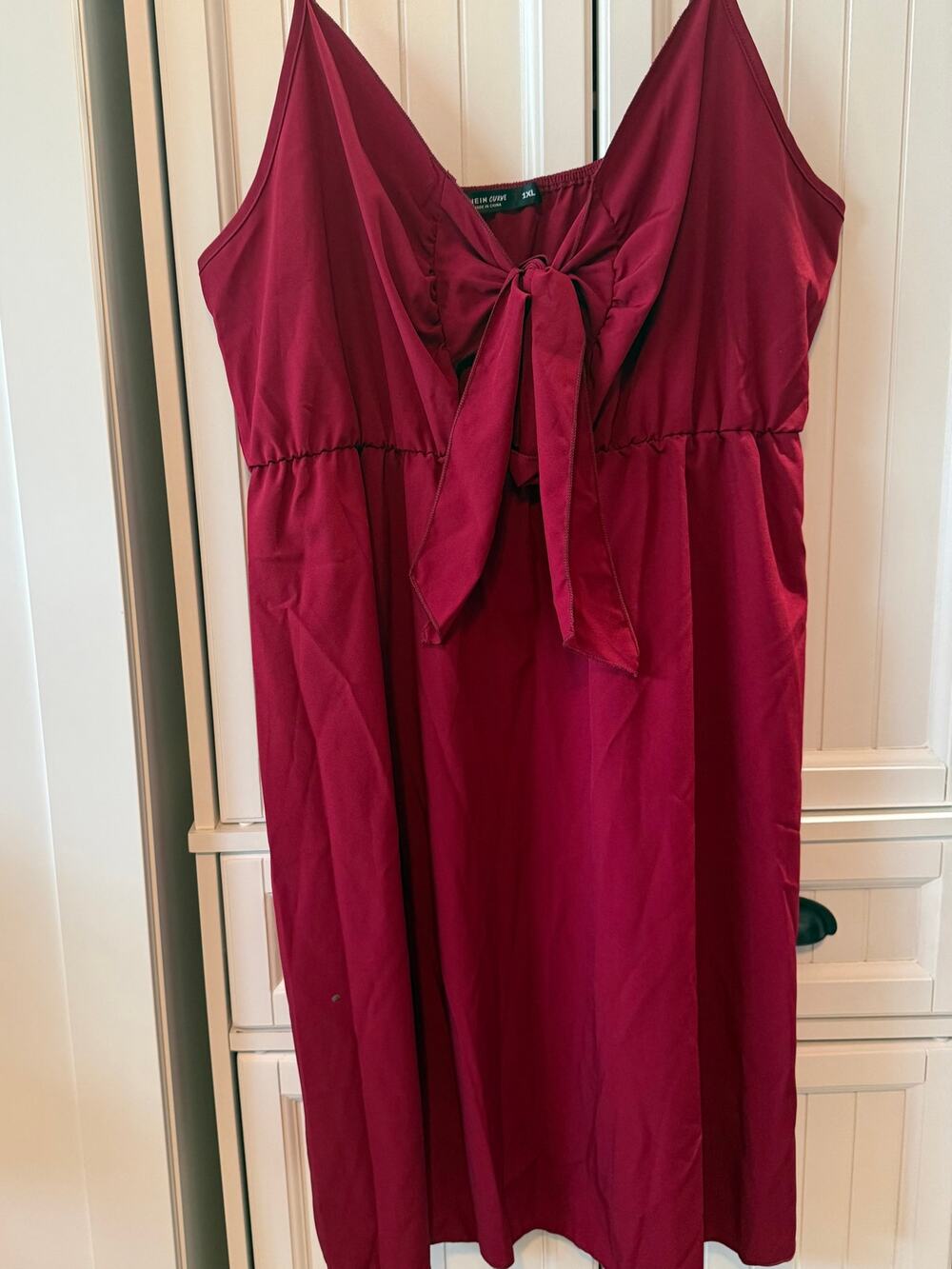Shein Curve midi dress front center bow size 1XL EUC